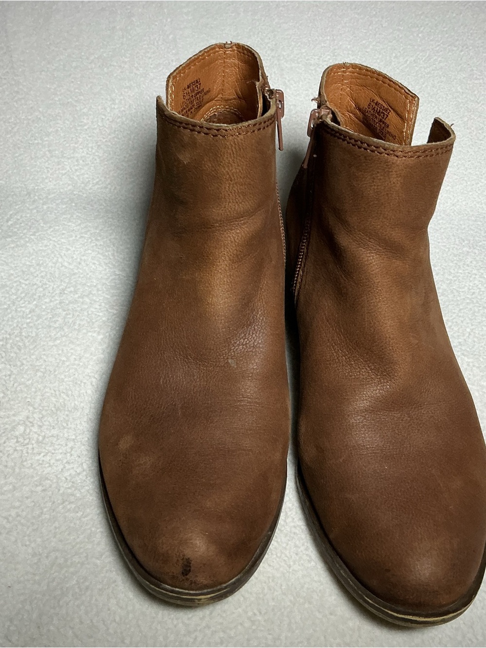 Lucky Brand Bessie2 Brown Leather Ankle Boots Booties Women's Size 6.5 M / 37 - Picture 8 of 11